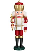 Seiffener Volkskunst eG 11251 Nutcracker White, Gold, Red King  15.7 inches