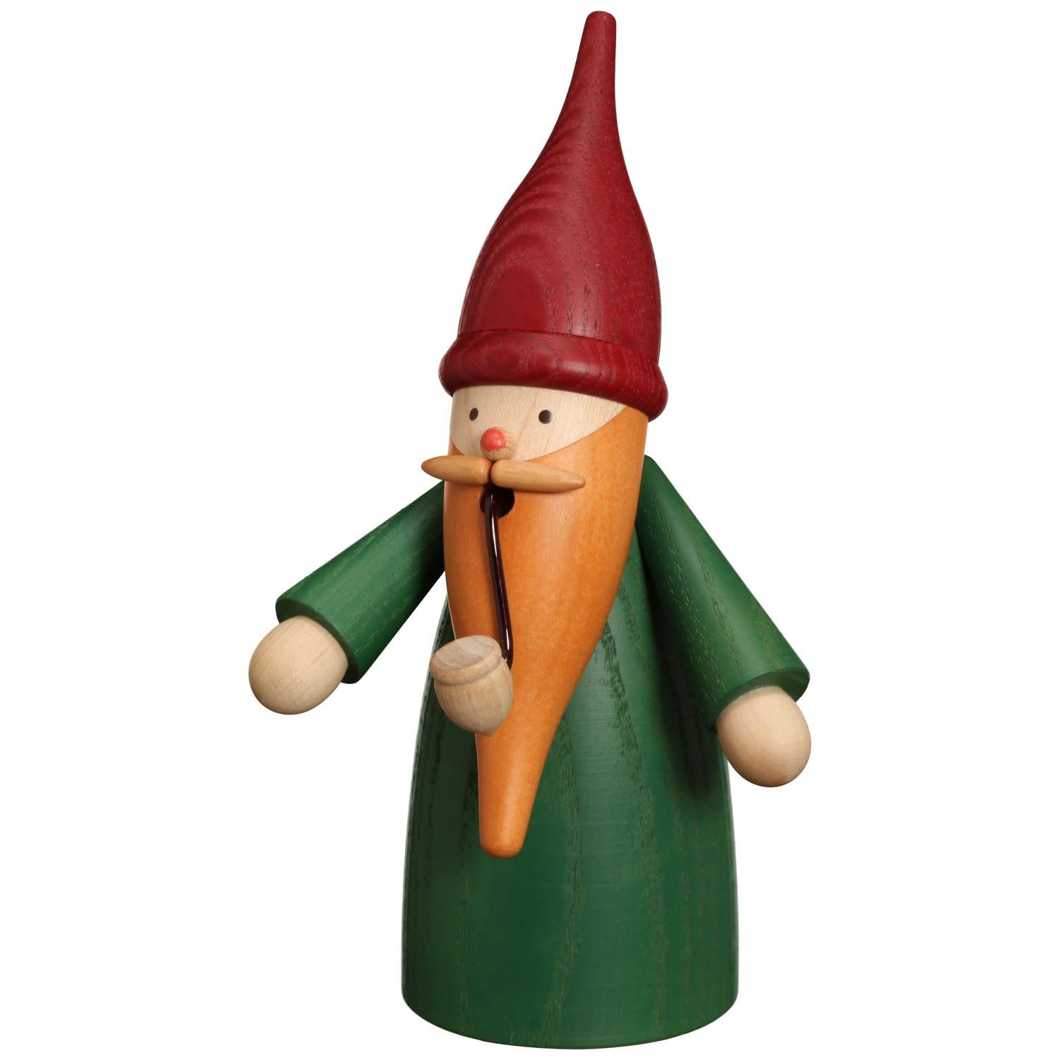 Seiffener Volkskunst eG 12301/4 Smoker Gnome Green  6.3 inches