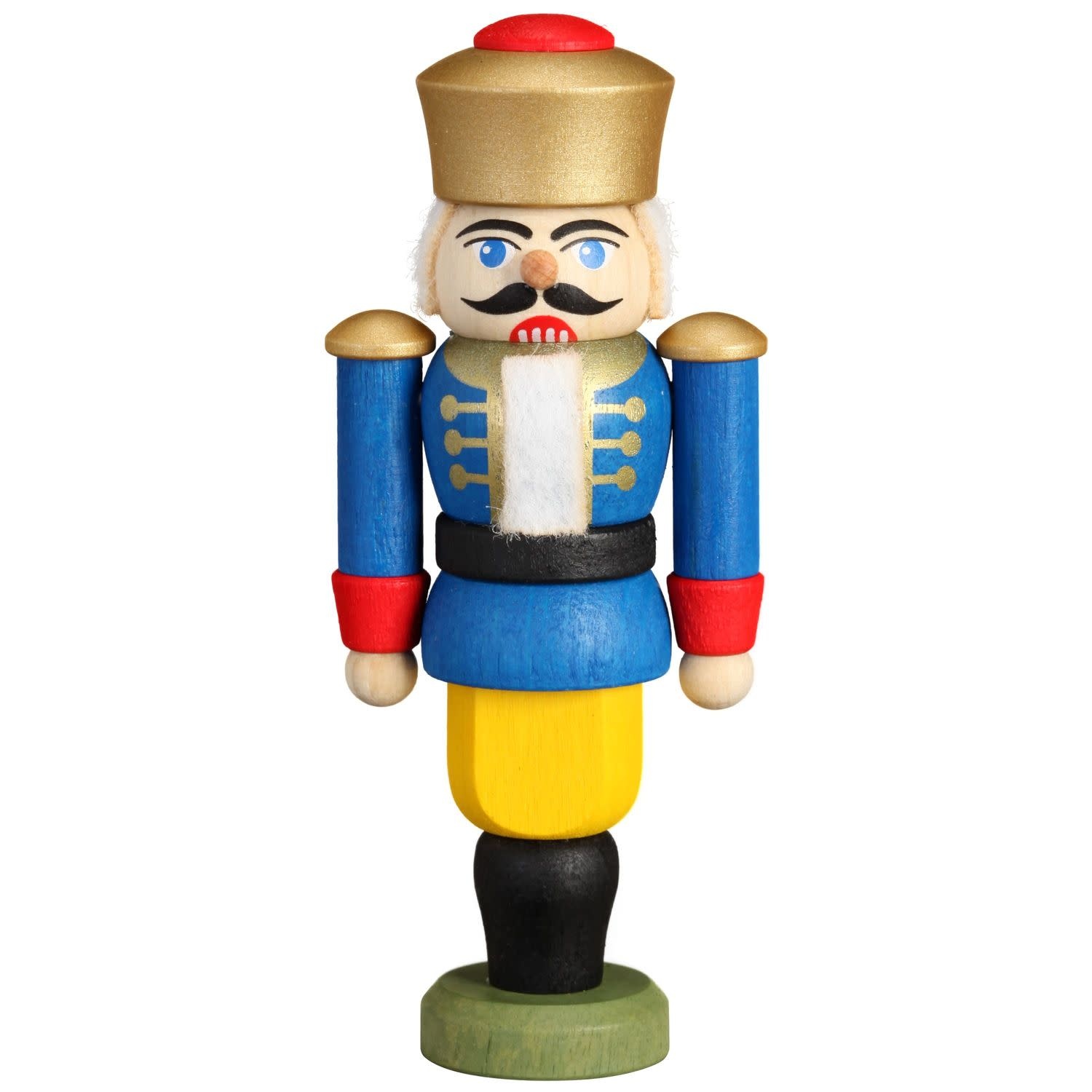 Seiffener Volkskunst eG 11511/2 Nutcracker King Blue  3.5 inches