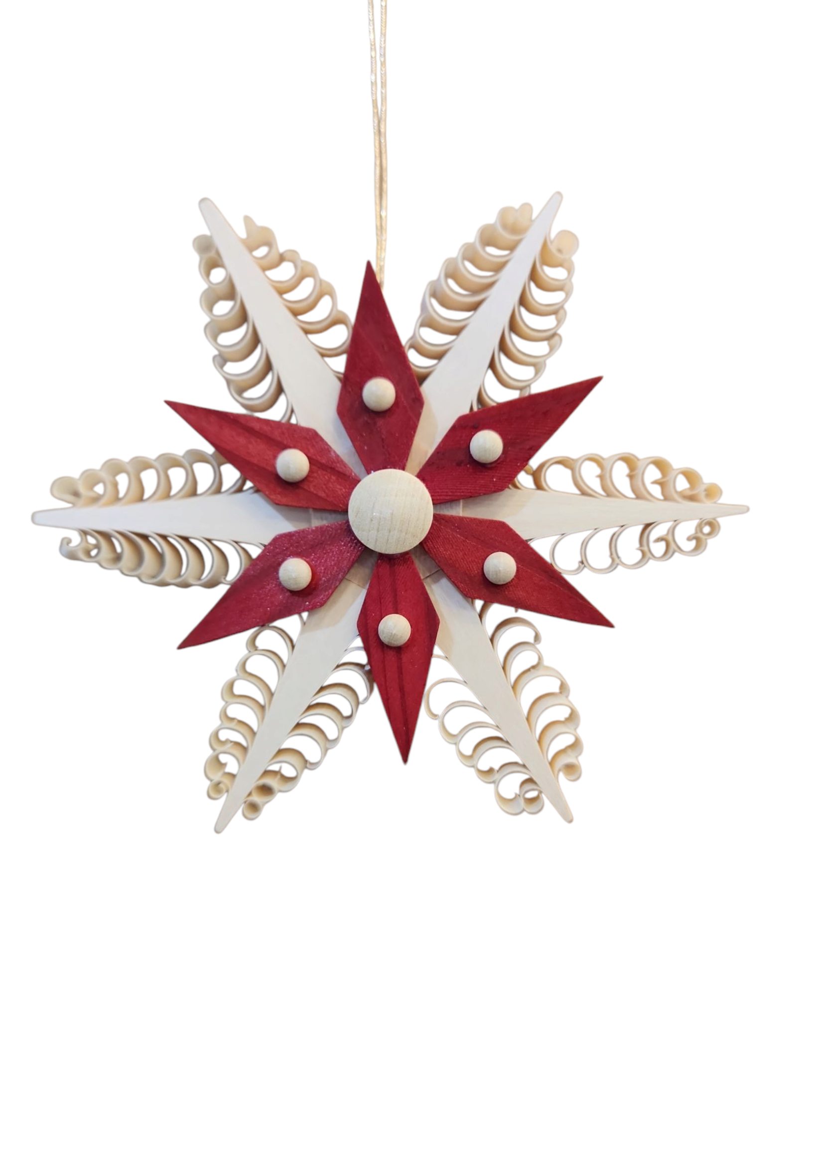 Rudolph 345/R Chipping Wood Ornaments Red  4-1/2 inches