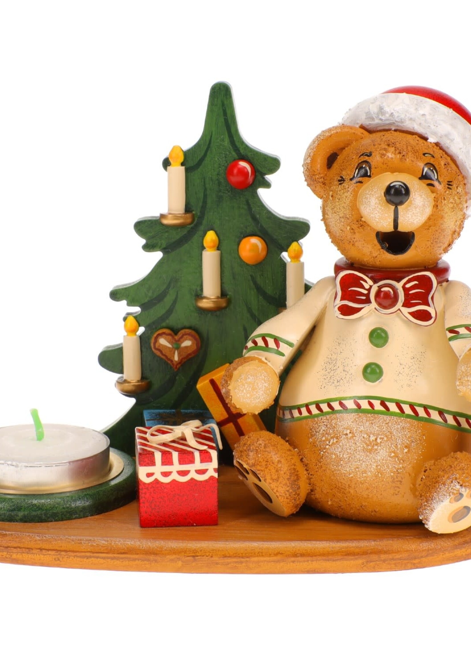 Hubrig 105h1103  Hubrig Smoking Teddy's Christmas Gifts with Tea Light