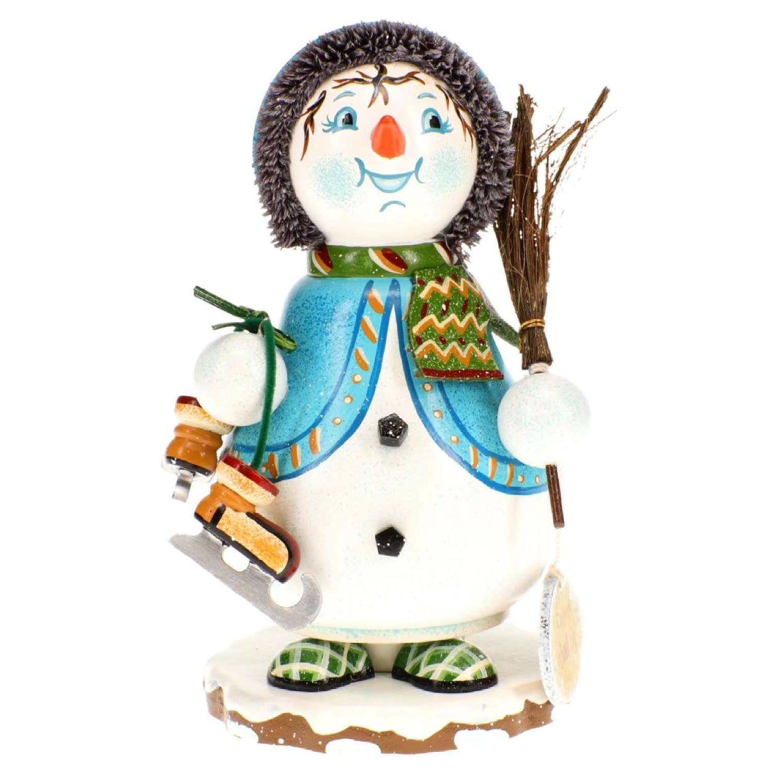 Hubrig Gnome Snowman with Skate  14cm