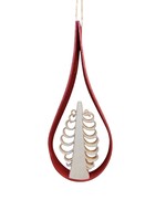 Rudolph 320/R Ornament Curly Wood Red