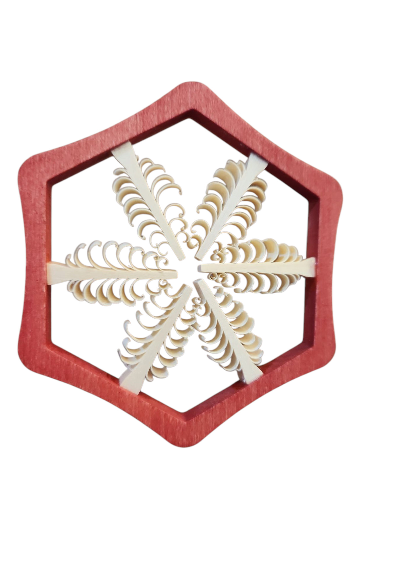 Rudolph 301/R Ornament Curly wood Red