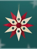 Rudolph 334R Chipping Wood Ornaments Red 3 inches