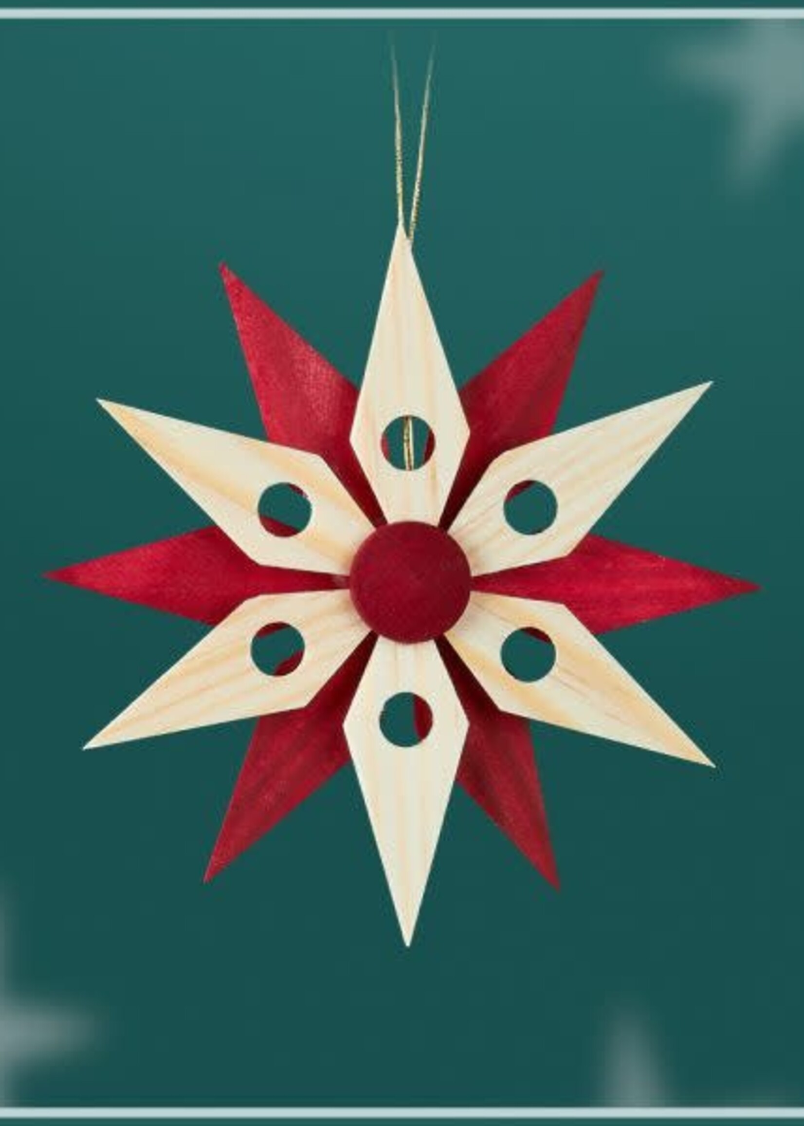 Rudolph 334R Chipping Wood Ornaments Red 3 inches