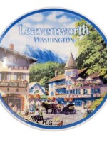 M682 Plate w/ Village Scene Leavenworth Magnet  3 inches