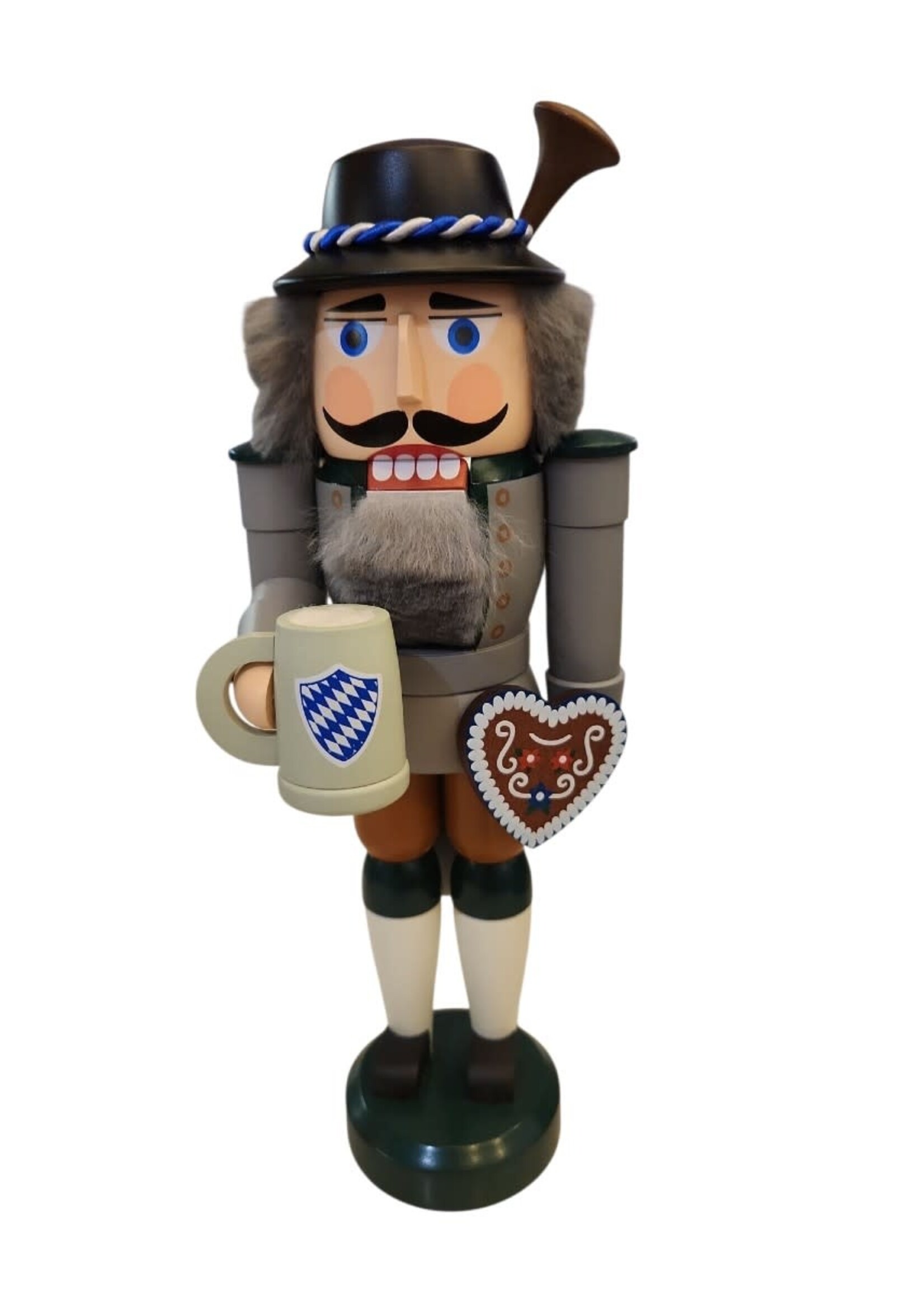 Seiffener Volkskunst eG 11332 Nutcracker - Bavarian Heart  10.6 inches