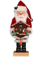 Christian Ulbricht 0 891 Ulbricht Premium Nutcracker - Santa With Cuckoo Clock  18.7 inches