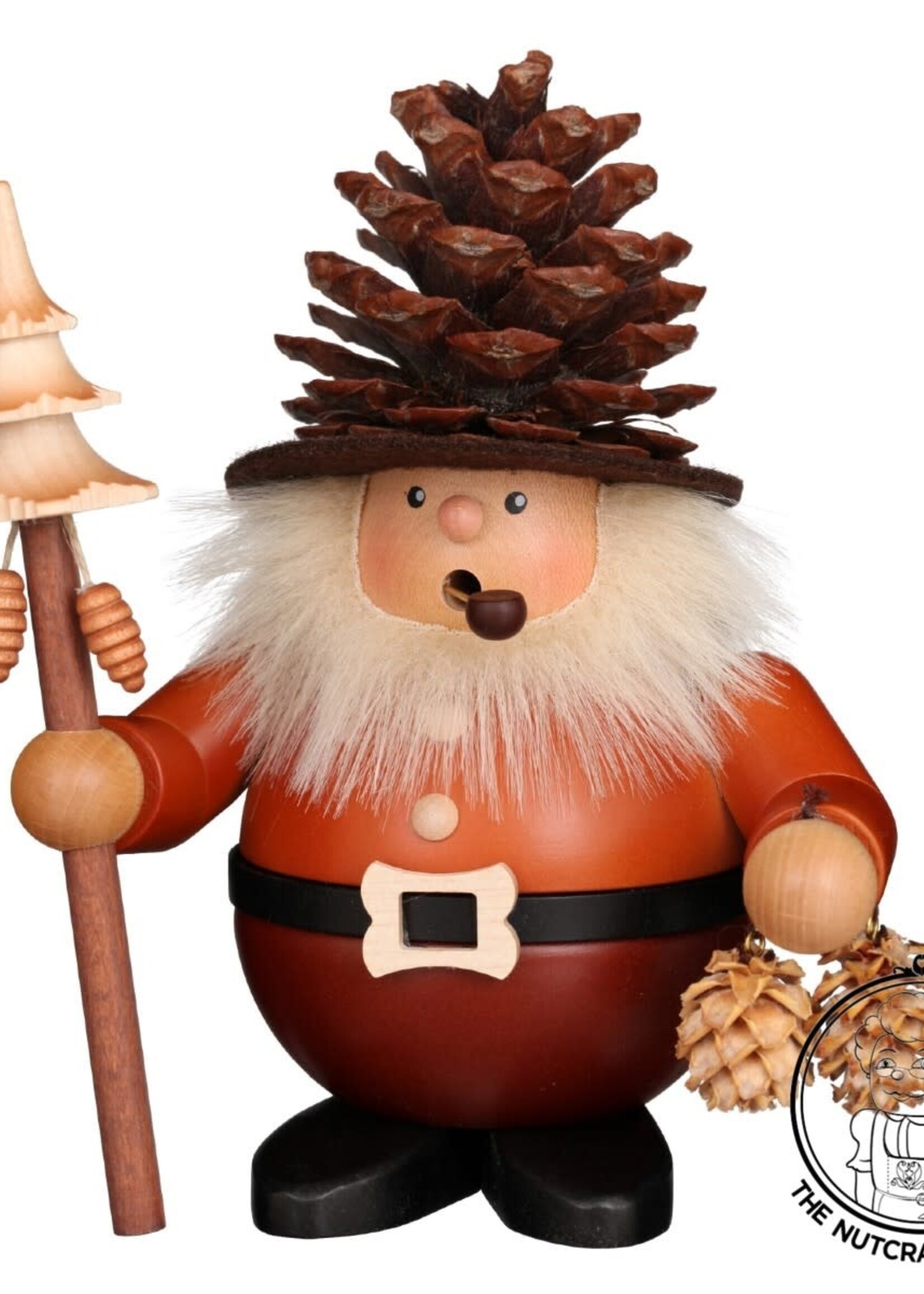 Christian Ulbricht 1-478 Ulbricht Smoker - Rolly Polly Pinecone Man (Natural) 7.25"H
