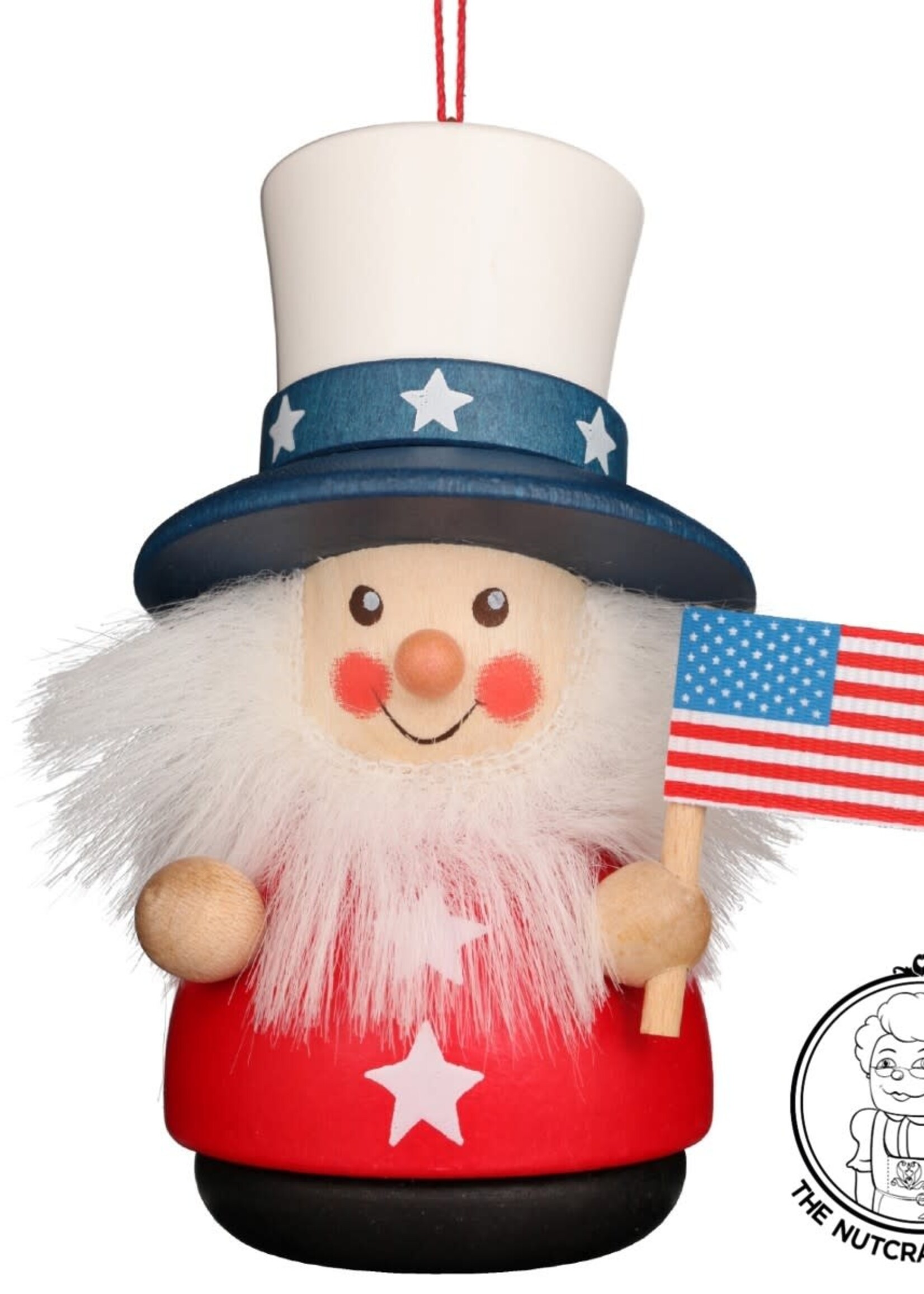 Christian Ulbricht 15-0441 Ulbricht Ornament - Uncle Sam  3.5 inches