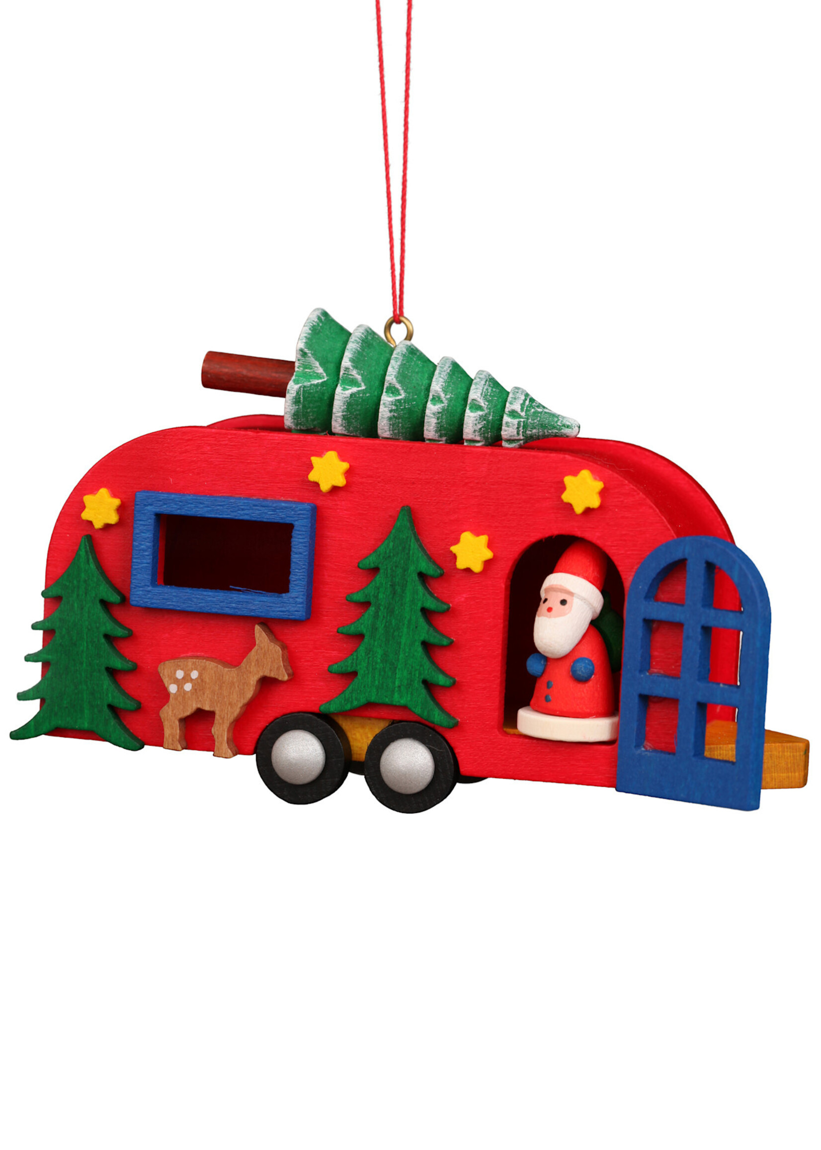 Christian Ulbricht 10-0944 Christian Ulbricht Ornament - Santa in Caravan single