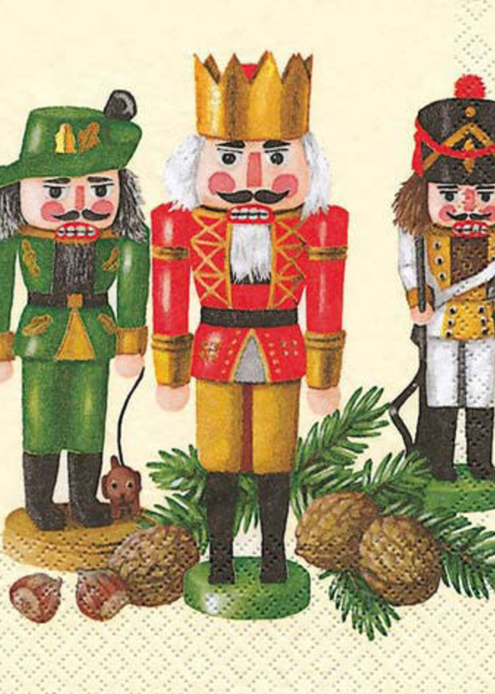 610945 Nutcracker Trio Cream Napkins