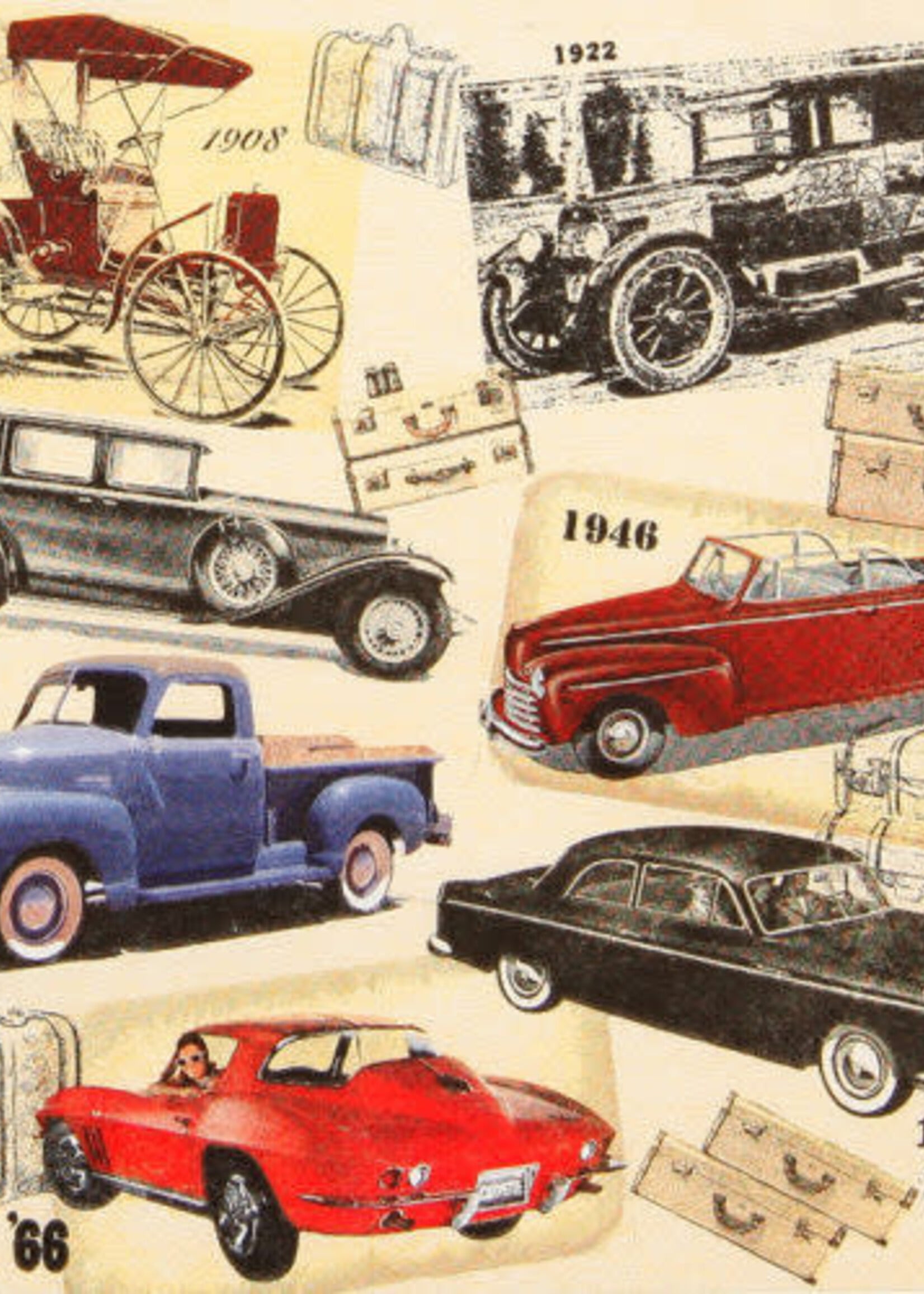 211625 Classic Cars Napkins