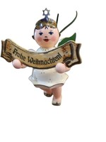 Hubrig 120h1001 Angel Merry Christmas  Ornament - 2.5 inches