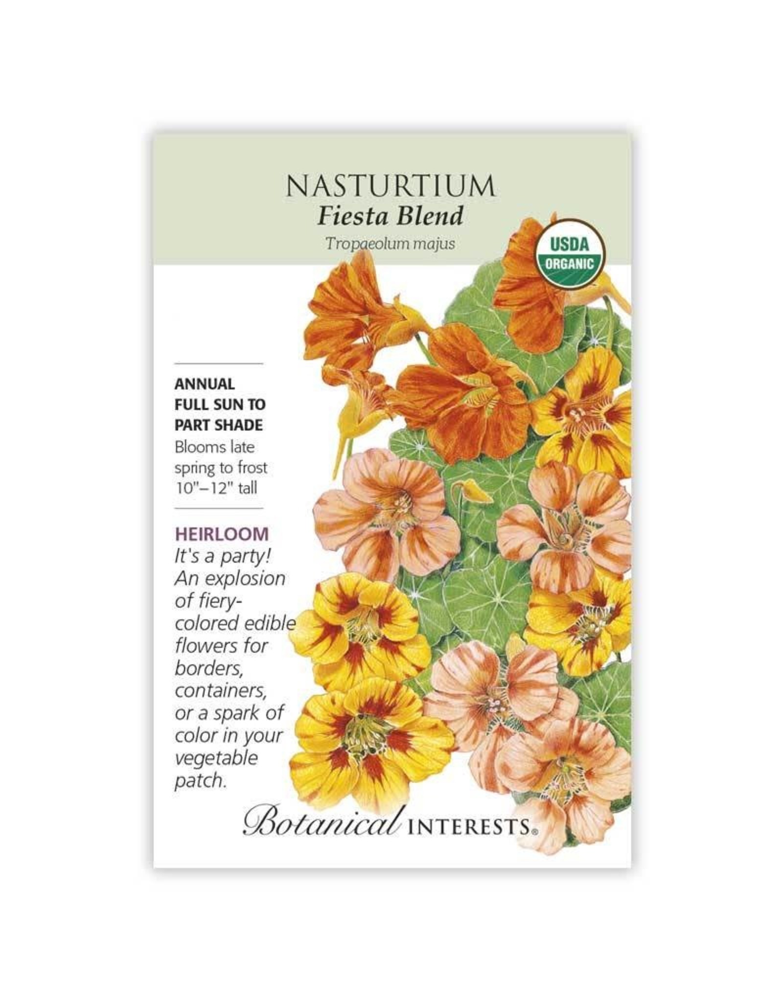 Seeds - Nasturtium Fiesta Blend Org