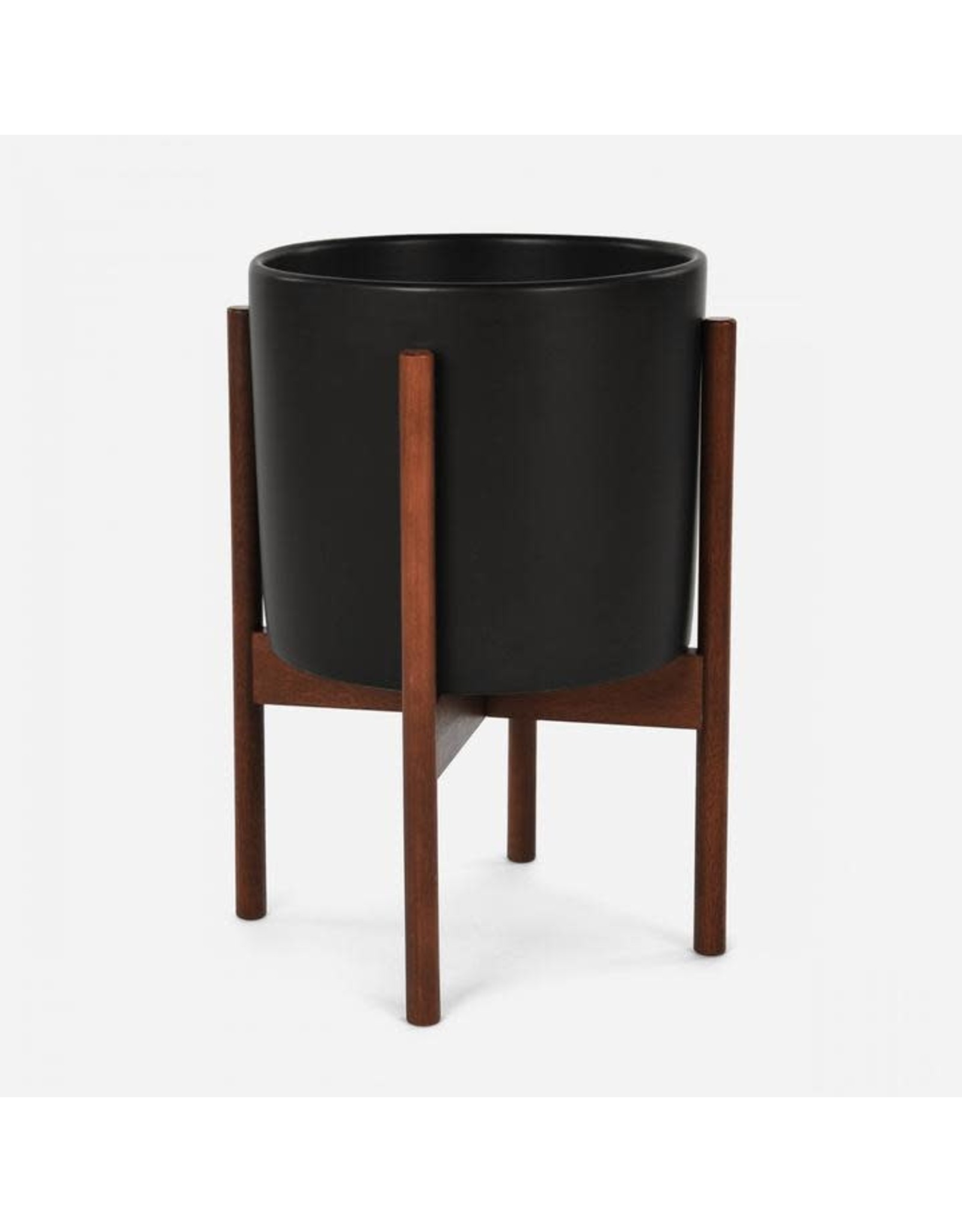 Modernica Charcoal Cylinder with Wood Stand