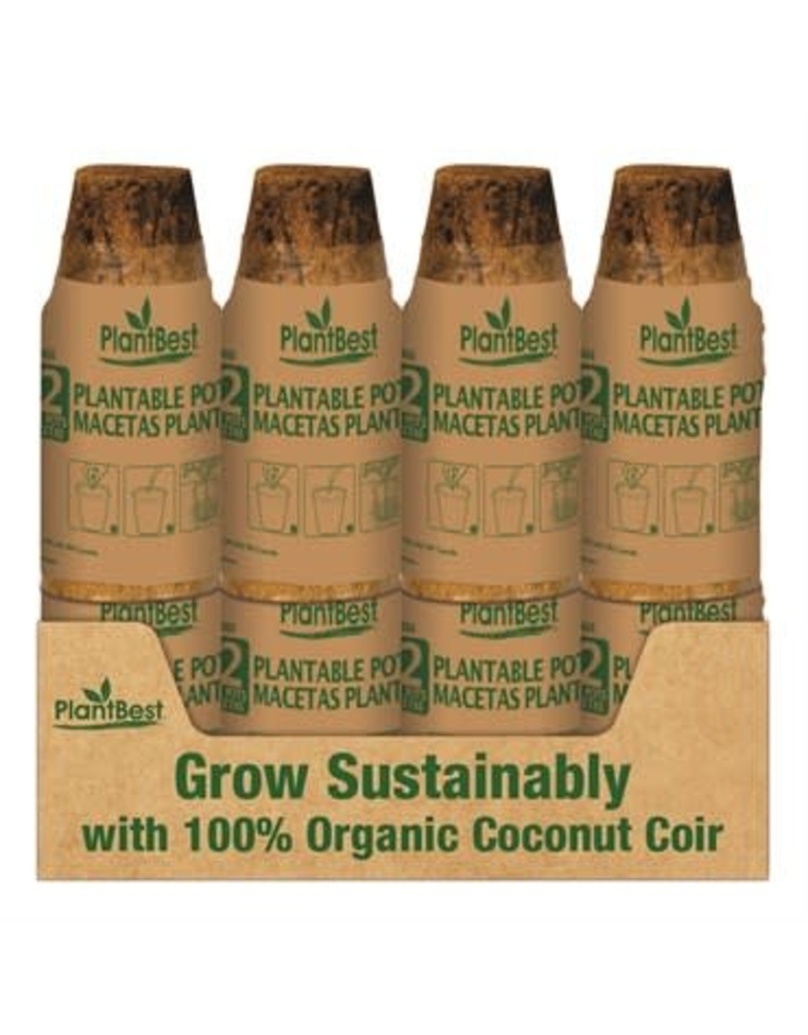 2.5" Biodegradable Coconut Coir Pot - 12 Pack