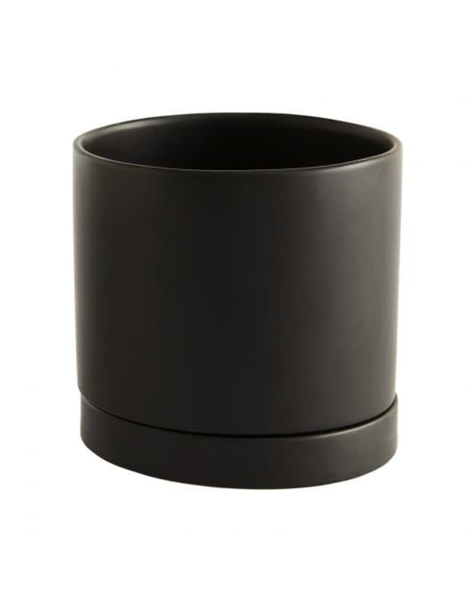 Romey Pot - 7.25" x 7" - Black