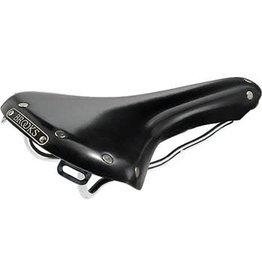 Brook's England Brooks B15 Swallow Saddle - Black - Chrome Rails