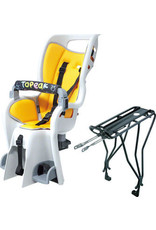 Topeak Topeak Baby Seat II Child Seat With Disc Compatible Rear Rack - Fits 26"/27.5"/700c, MTX 2.0, Gray/Yellow