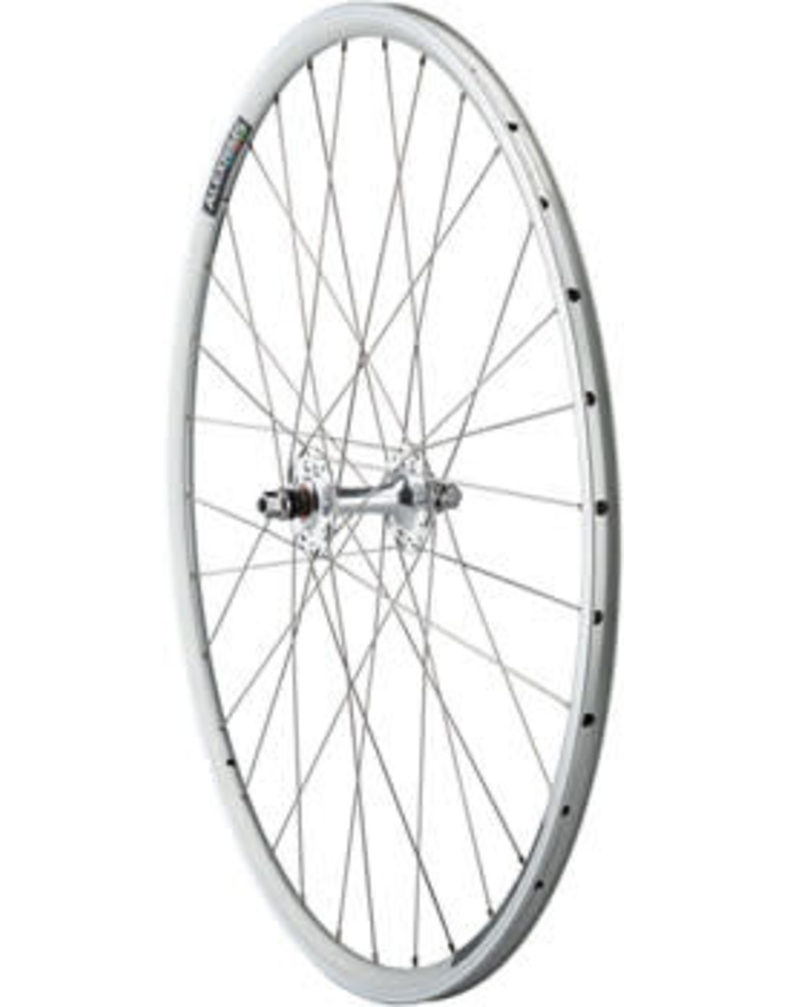 Quality Wheels Quality Wheels Value Double Wall Series Track Front Front Wheel - 700, 9x1 Threaded x 100mm, Rim Brake, Silver, Clincher, Cartridge