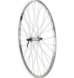 Quality Wheels Quality Wheels Front Wheel Road Rim 27" 100mm QR 32h Shimano Hub / Sun CR-18 Polished / DT Factory Silver