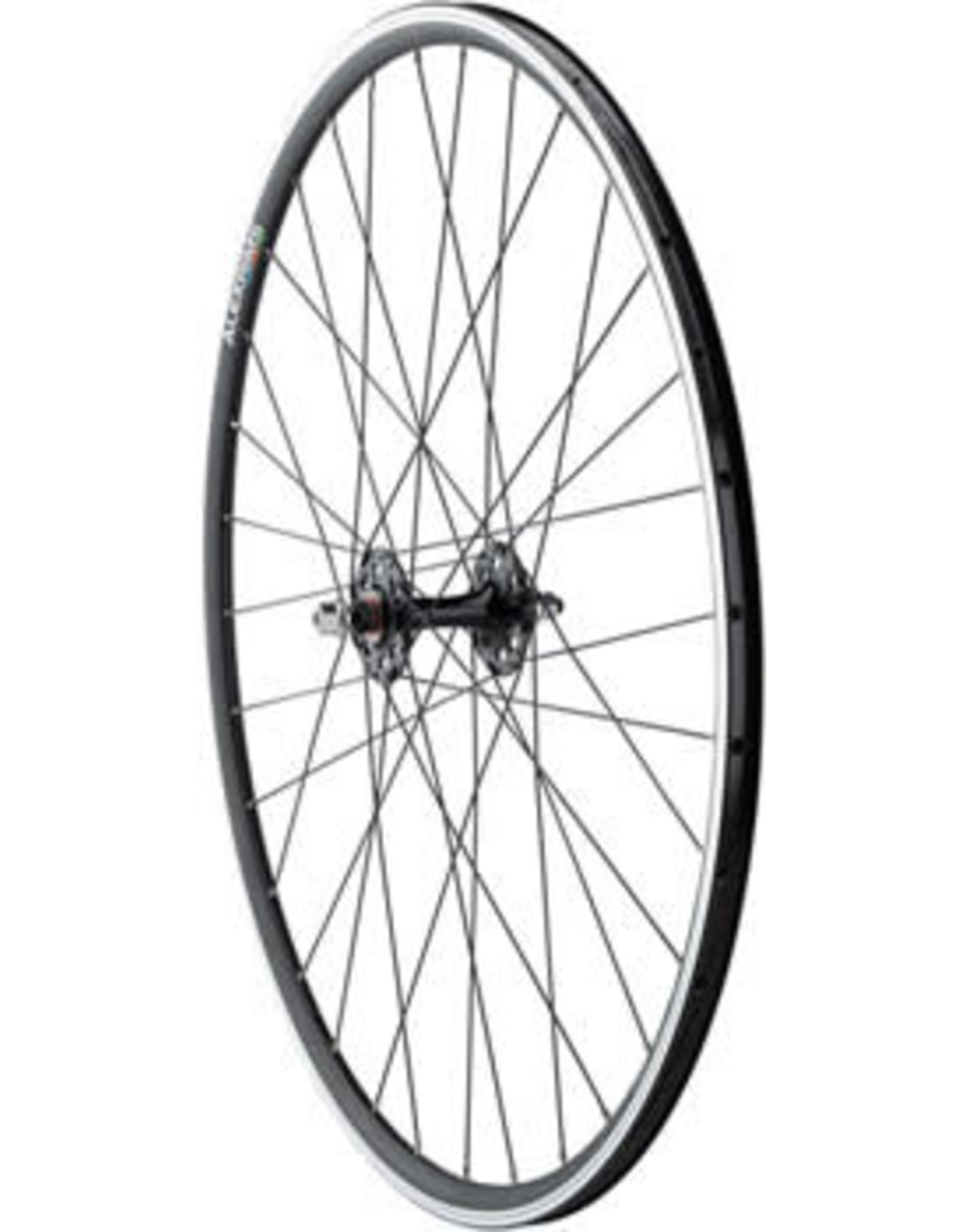 Quality Wheels Quality Wheels Value Double Wall Series Track Front Wheel - 700, 9x1 Threaded x 100mm, Rim Brake, Black, Clincher