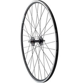 Quality Wheels Quality Wheels Value Double Wall Series Track Front Wheel - 700, 9x1 Threaded x 100mm, Rim Brake, Black, Clincher