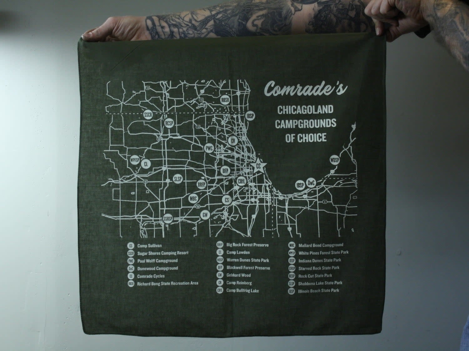 Comrade Chicago Camp Bandana - Comrade Cycles