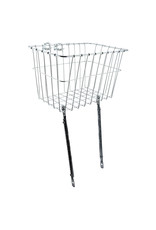 WALD Wald 1352 Front Grocery Basket w/ Adjustable Legs Deep 14x9x9" Silver
