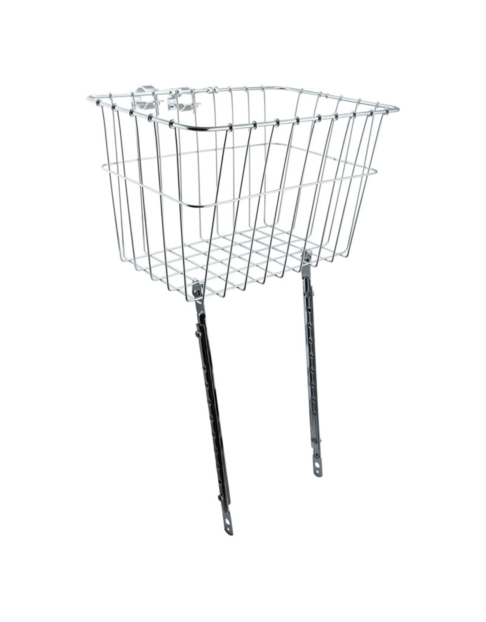 WALD Wald 1352 Front Grocery Basket with Adjustable Legs Silver