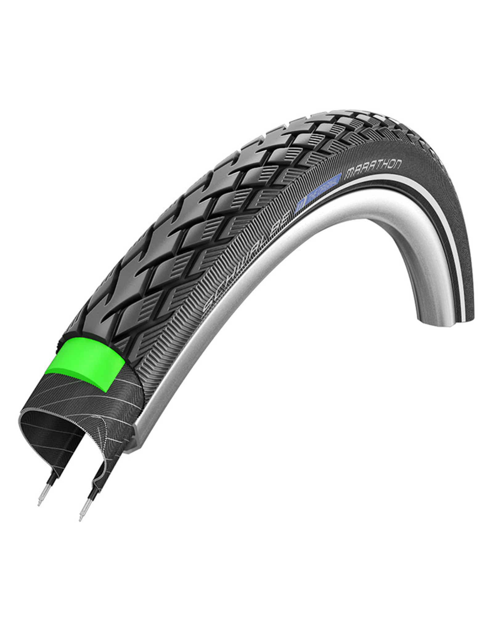 Schwalbe Schwalbe Marathon Tire 27 x 1 1/4" Clincher Wire Black/Reflective