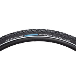 Schwalbe Schwalbe Marathon Winter Plus Tire: 700 x 35c, Wire Bead, Performance Line, Winter Compound, SmartGuard, TwinSkin, 240 Steel Studs, Black/Re