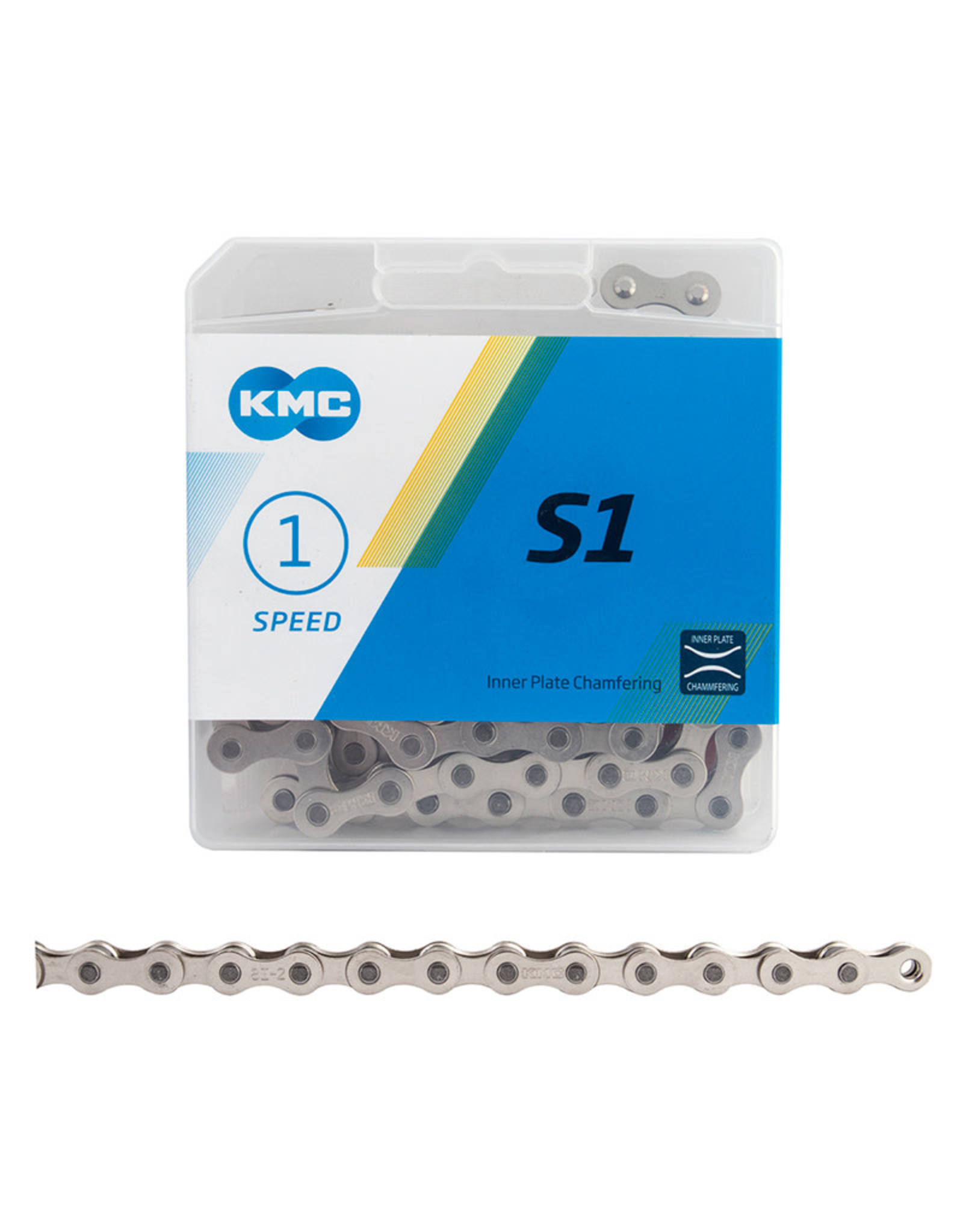 KMC KMC S1 Chain Single Speed 1/2" x 1/8" 112 Links Silver