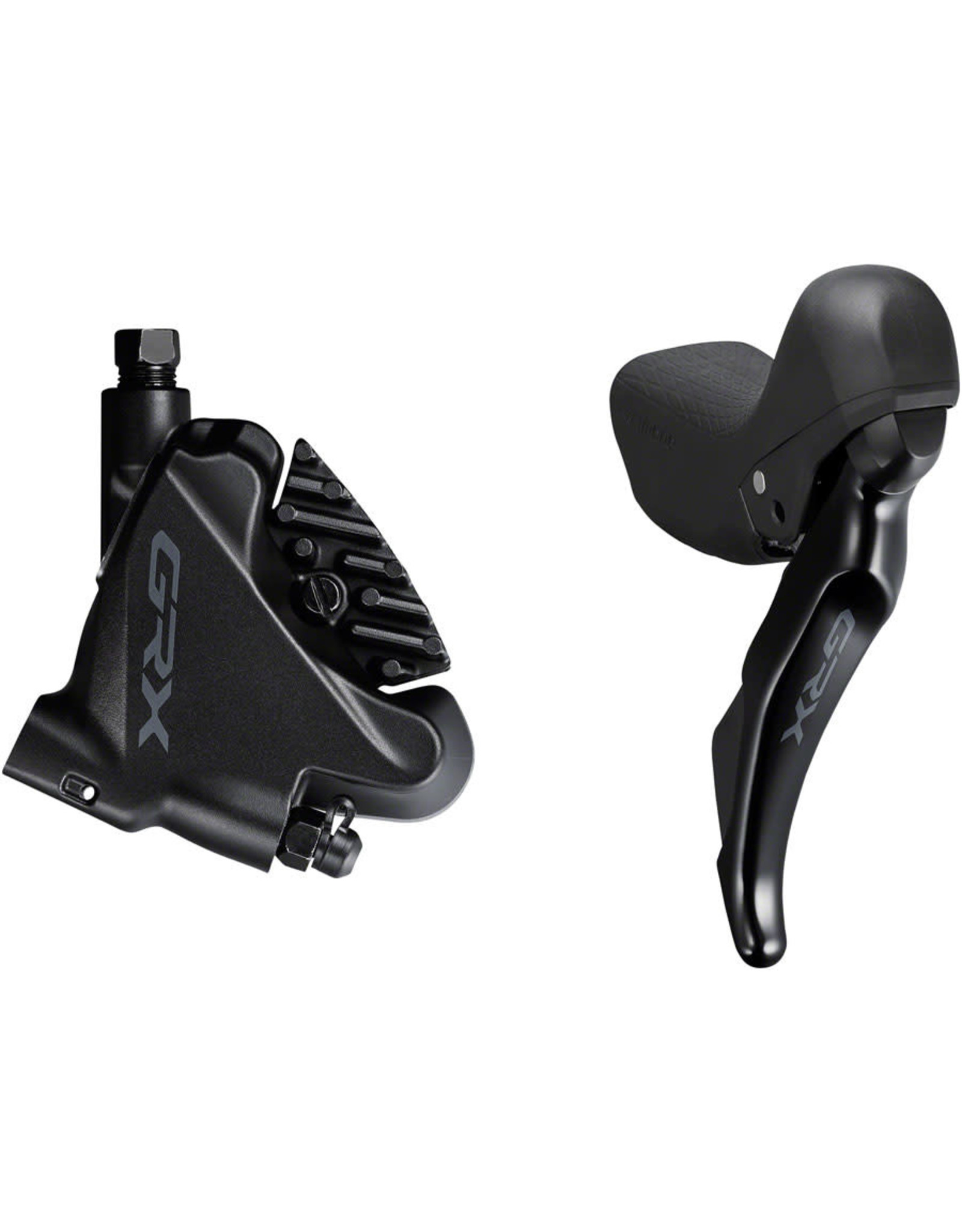 Shimano Shimano GRX ST-RX400/BR-RX400 Hydraulic Disc Brake and Brake/Shift Lever - Right, 10-Speed, Flat Mount, Finned Resin Pads, Black