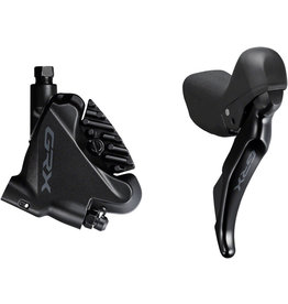 Shimano Shimano GRX ST-RX400/BR-RX400 Hydraulic Disc Brake and Brake/Shift Lever - Right, 10-Speed, Flat Mount, Finned Resin Pads, Black