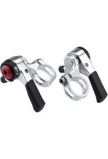 MicroShift microSHIFT Thumb Shifter Set, 8-Speed, Double/Triple, Shimano Compatible, Black