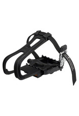 Dimension Dimension Sport Combo Pedals/Toe Clip Combo Plastic, 9/16", Black