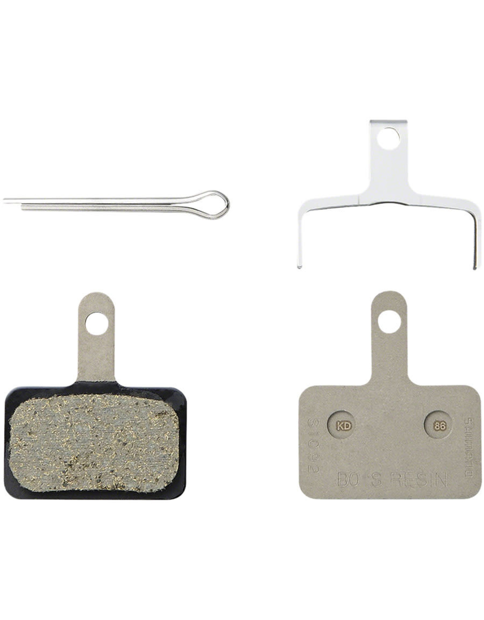Shimano Shimano B05S-RX Disc Brake Pad and Spring - Resin Compound, Stainless Steel Back Plate