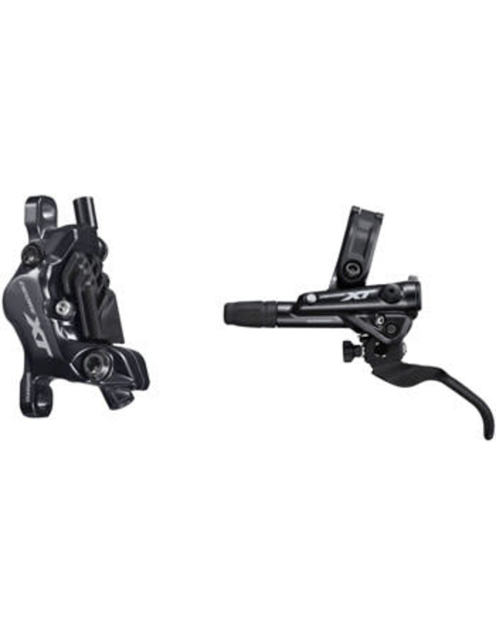 Shimano Shimano Deore XT BL-M8100/BR-M8120 Disc Brake and Lever - Front, Hydraulic, Post Mount, 4-Piston, Finned Metal Pads, Black