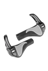 HAFNY HF101 ERGONOMIC TRP GRIPS W/ALLOY BAREND CLAMPS BLK