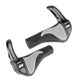 HAFNY HF101 ERGONOMIC TRP GRIPS W/ALLOY BAREND CLAMPS BLK