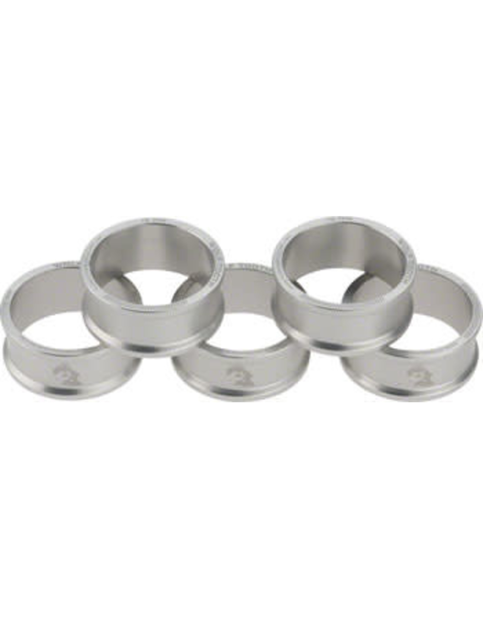 Wolf Tooth Components Wolf Tooth Headset Spacer 5 Pack 15mm Silver