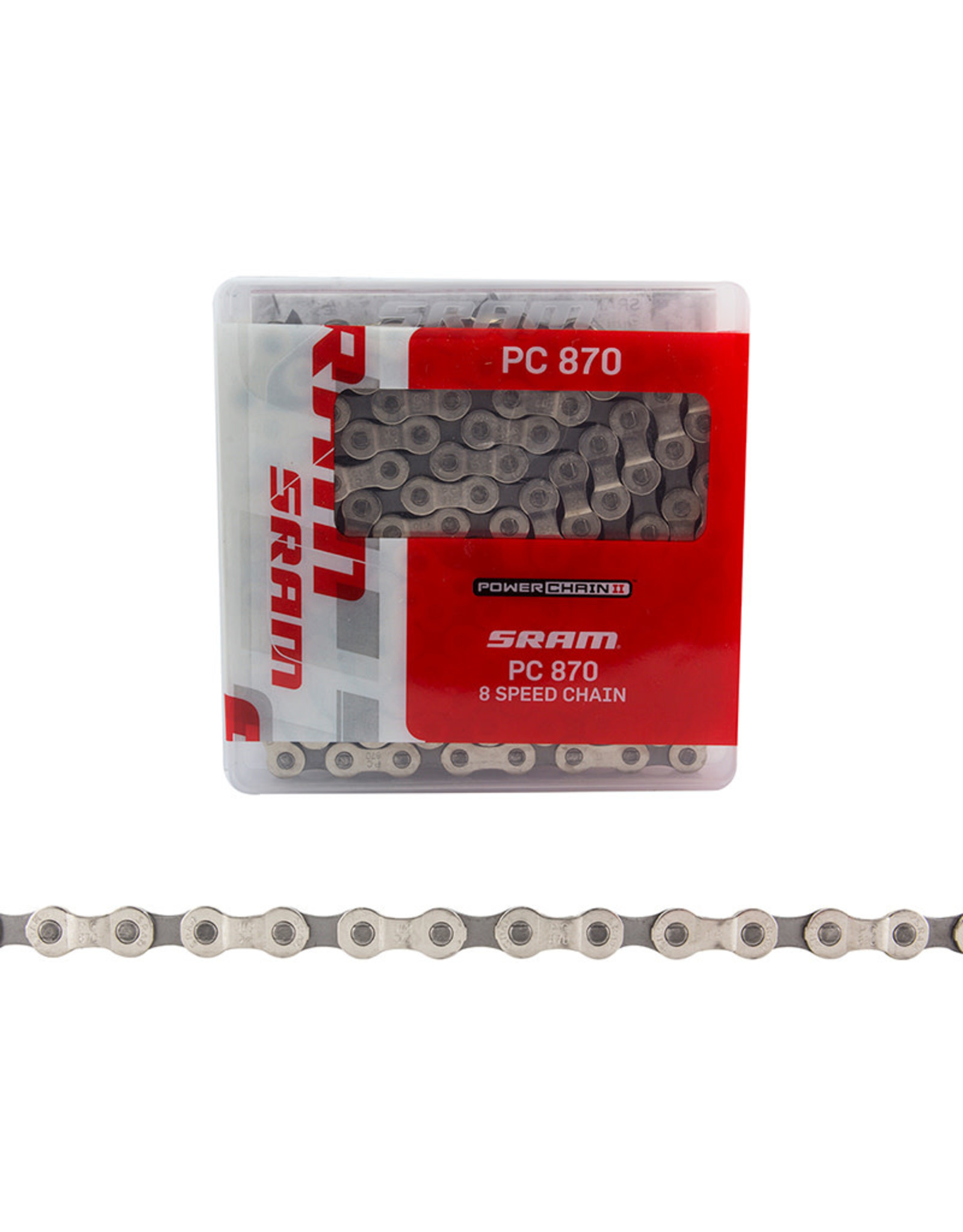 SRAM SRAM PC-870 Chain 6, 7, 8-Speed, 114 Links, Silver *retail packaging*