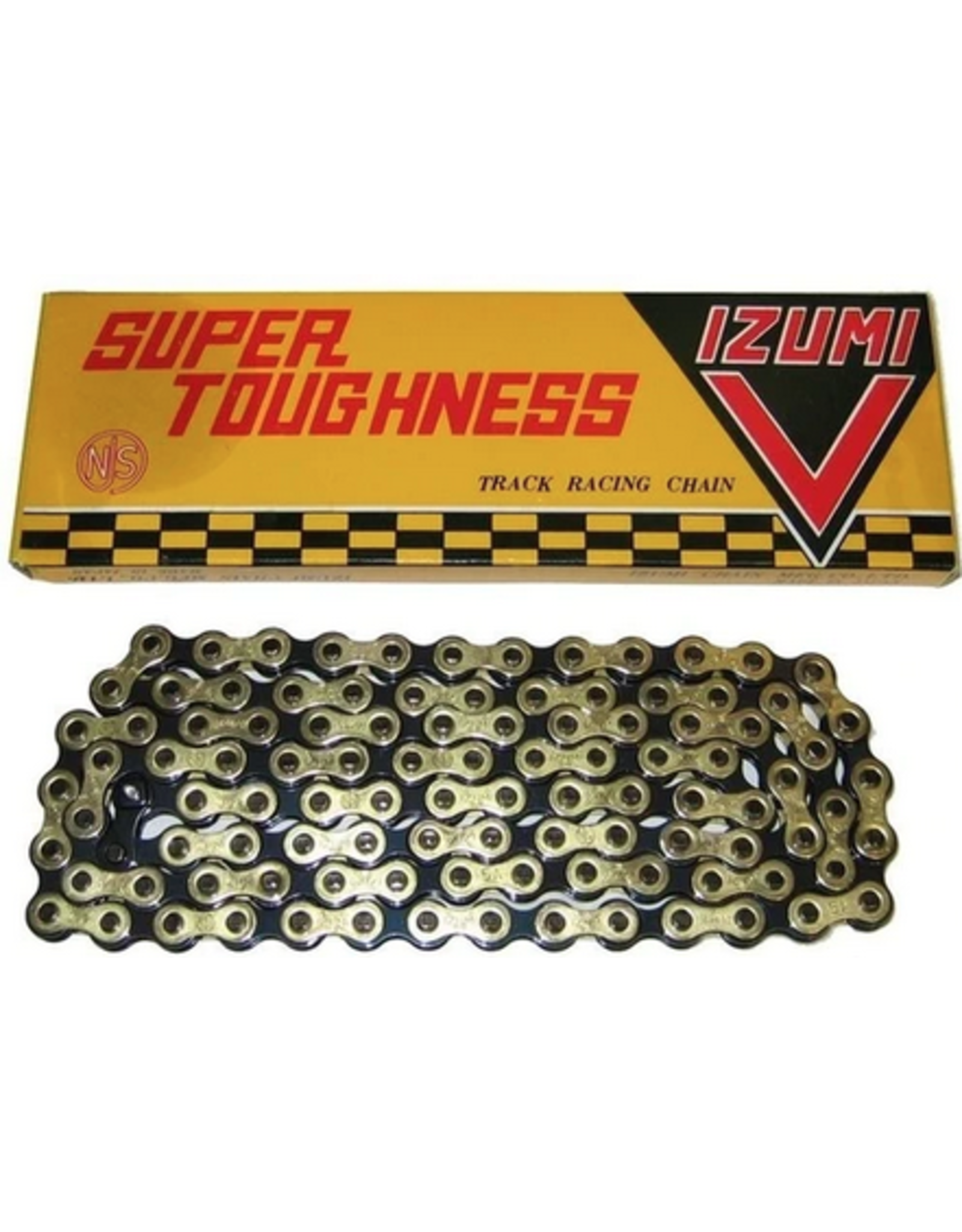 IZUMI Izumi Super Toughness V Chain 1/2 x 1/8 106 Links Gold/Black