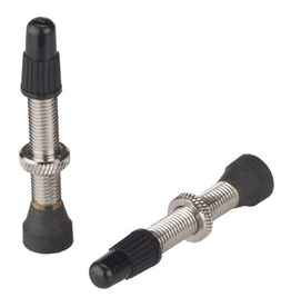 Tubeless Valves Brass 44mm Silver, Pair