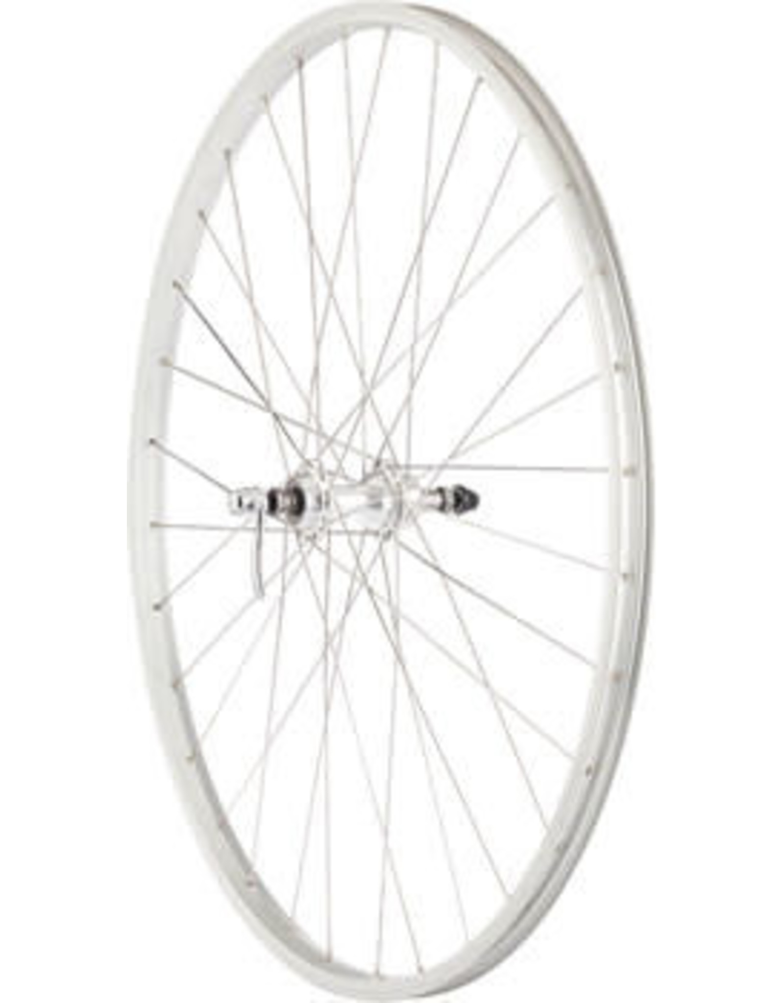 Dimension Quality Wheels Value Single Wall Series Rear Wheel - 700, QR x 130mm, Rim Brake, Freewheel, Silver, Clincher
