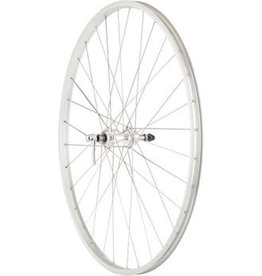 Dimension Quality Wheels Value Single Wall Series Rear Wheel - 700, QR x 130mm, Rim Brake, Freewheel, Silver, Clincher