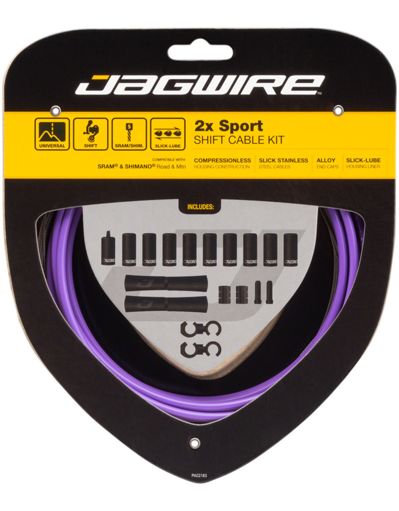 JAGWIRE Jagwire 2x Sport Shift Cable Kit SRAM/Shimano Purple